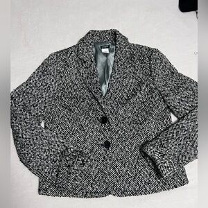 J crew tweed Black and White Women's Blazer